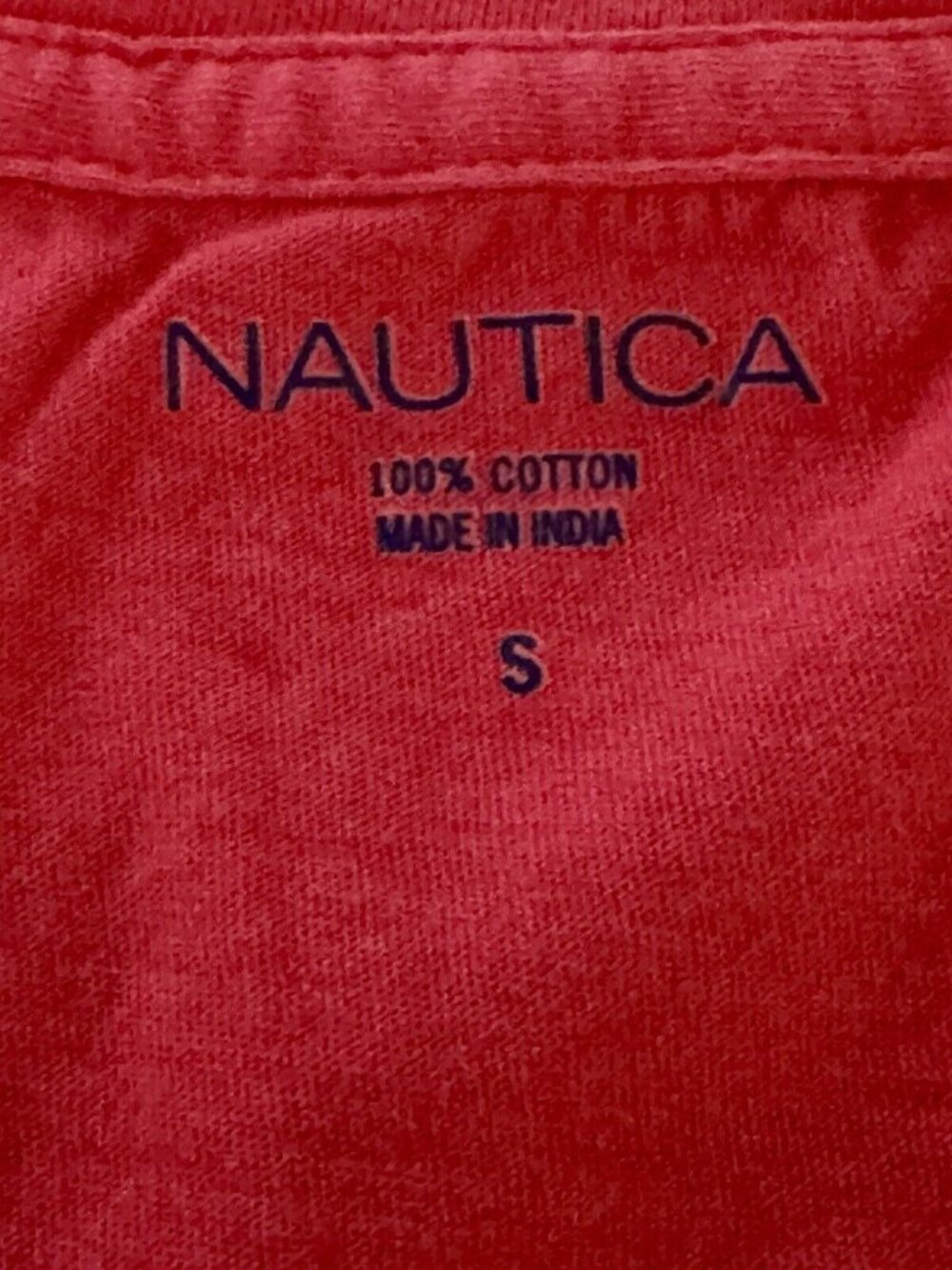 Nautica Womens Red V-Neck Short Sleeve T-Shirt Small 100% Cotton Casual Top - Picture 3 of 3